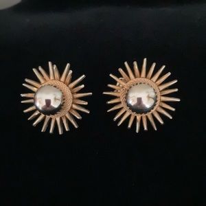 Signed Hobe’ Gold - Tone Vintage Earrings